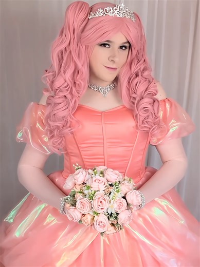 It has been too long since I've produced a bouquet clip! 💐💕 Always pretty in a pink dress for you! 🩷 🌷🌷🌷 🩷 (Repost because the other one glitched and I demand princess perfection 🤭) #crossdressing #princess #mtf #feminization #sissy