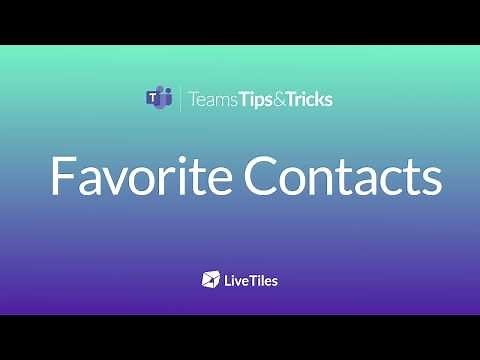 How To Create Favorite Contacts in Microsoft Teams