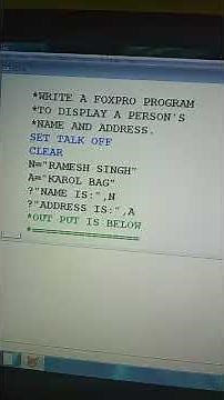 FoxPro program
