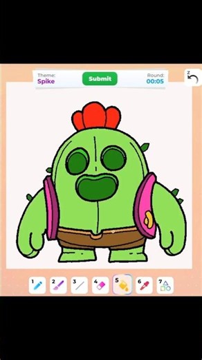 Drawing Spike from Brawl Stars in Roblox Speed Draw