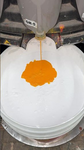 Yellow Wall Paint Making | Machine Color Mixing