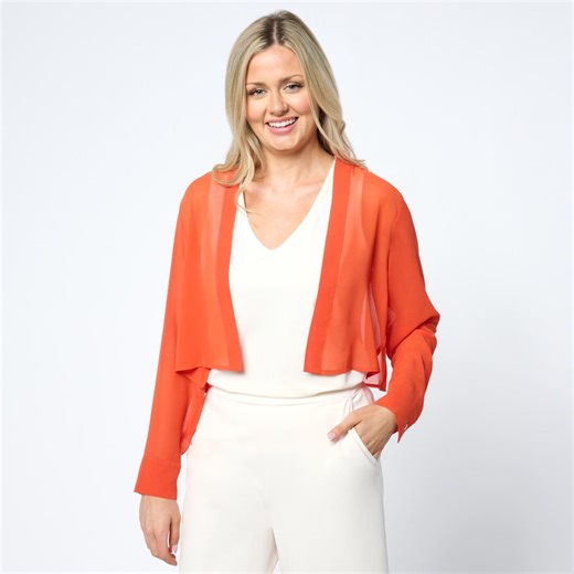 WynneLayers Long Sleeve Chiffon Shrug | HSN