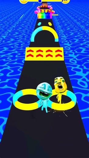 Yellow Vs Sky Blue funnv troll Race #youtubeshorts