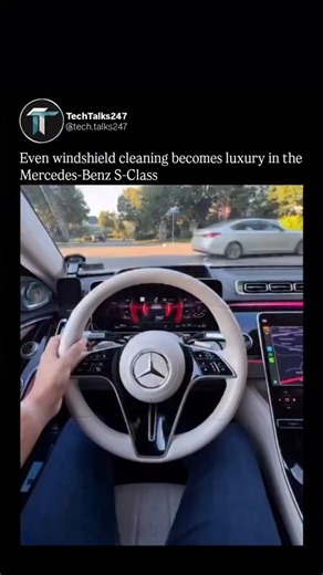 Even windshield cleaning becomes luxury in the Mercedes-Benz S-Class