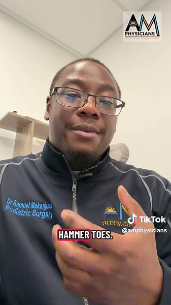 Hammertoes aren’t just one condition. There are actually three main types: • Hammertoe • Mallet toe • Claw toe Each one bends at a different joint in the toe, and that affects how it develops and how it's treated. In this series, we’re breaking down everything you should know about hammertoes. Stay tuned for Part 2. 📅 Schedule today: amphysiciansohio.com ☎️ 614-219-9727 📍 Columbus, OH For more information, click the link in our bio. #FootHealth #Hammertoe #FootPain #Podiatry #HealthyFeet