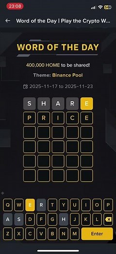 Theme Binance Pool | Binance Word of the Day | All Words | Weekly | Wodl | All Answers