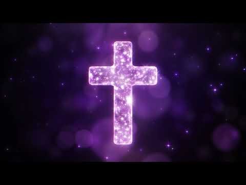 Purple Sparkling Cross || 1 Hour Wedding Background || 4K Sacred Love Loop