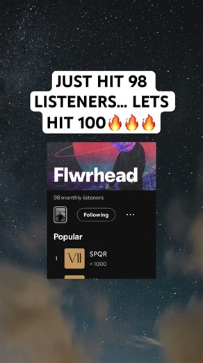 Help me hit 100 monthly listeners 🙏🔥#fyp #flwrhead #spotifyartist #viralmusic #newmusic see