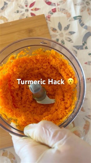 I blend fresh turmeric once and freeze it for months of easy cooking