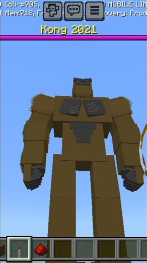 king Kong in Minecraft PE 😱😱#minecraft
