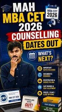 🚨MAH CET 2026 MBA CAP Registration Schedule Out! Important Update! #bba #mahcet #shorts