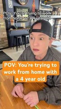 POV: You’re trying to work from home with a 4 year old #preschoolmom #sahm