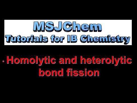 R3.3.1 / R3.4.3 Homolytic and heterolytic bond fission