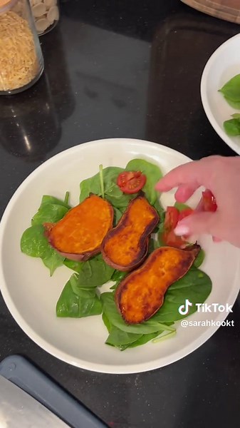Zoete aardappel salade recept voor 1 persoon