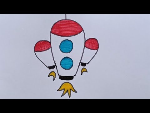 Easy drawing of rocket 🚀
