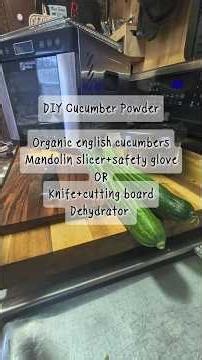 DIY Cucumber Powder #diykitchen #dehydrator #magicmill #secura #ingredientsmatter