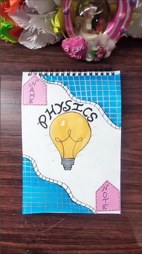Simple front page Idea for school project physics 💡/ Easy Border design for assignment/#shorts #diy