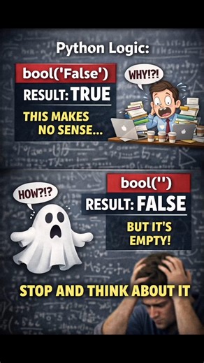Python Logic That Breaks Your Brain 🤯 | bool('False') Explained #python #coding #interview