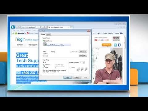 How to print parts of a webpage in Internet Explorer® 9