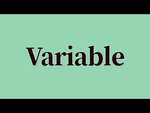 Variable Pronunciation and Meaning