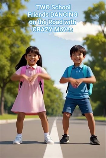 TWO School Friends DANCING on the Road with CRAZY Moves