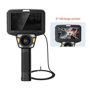 [Hot Item] 5.0 Inch Inspection Camera Diagnostic Tool 4 Way Articulating Endoscope Car Engine Check Pipe Probe Sewer Visual Borescope