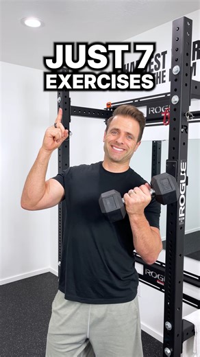 You literally only need 7 exercises for complete, total-body strength training! - These compound movement patterns hit every major muscle group in your body and they don't take a lot of equipment. - Full video (including cuing and additional exercise ideas) is over on the Tone and Tighten YouTube channel (link in bio). - Which exercise is your favorite? | Jared Beckstrand, DPT