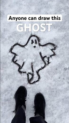 Did I invent a new way to draw ghost? #howtodraw #ghost #snow ￼#fallintoshorts