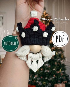 Macrame Nutcracker Tutorial: DIY Christmas Ornament (PDF Pattern) - Etsy