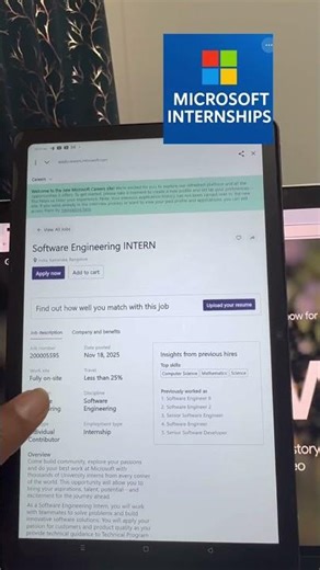 Microsoft Internship for software students #microsoft #microsoftinternship