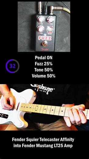 Fender Hello Kitty Fuzz Pedal - 60 Second Demo #guitarpedal