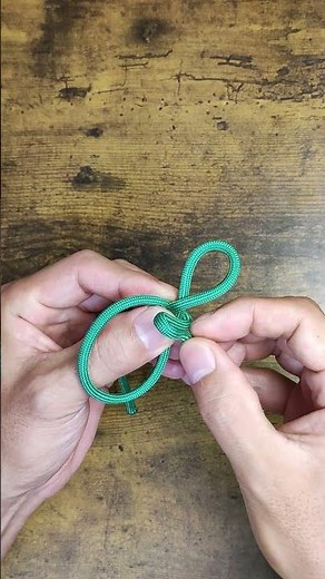 紐で簡単に輪を作る方法【アングラーズループ】無音 #knot #結び方 #ロープワーク