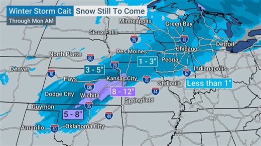 Winter Storm #Cait takes aim at the Central Plains today, bringing bitter cold conditions and the first measurable snow of the season. Tune in for updates on potential travel disruptions and the latest weather advisories: streamtwc.com | The Weather Channel