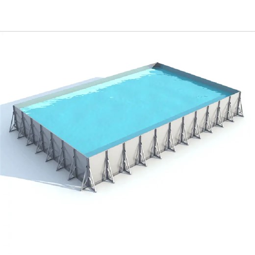 Customizable Steel-framed Rectangular Above-ground Swimming Pool Suitable for Family Outdoor Use