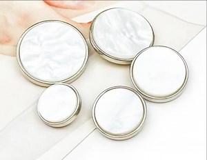 Metal Pearl Buttons-6pcs White Gold/silver Button for Sewing-blazer/jacket/coat/sweater - Etsy