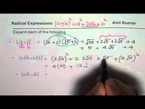 How to Square Binomial with Radicals and Simplify