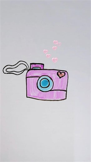 Learn easy draw a Camera, few step can draw it 📸 #easydrawing #speedart #camera