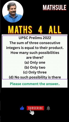 the sum of three consecutive numbers is equal to..