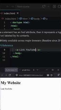 Learn HTML hyperlinks #coding #programming #html #code #frontendcours #python