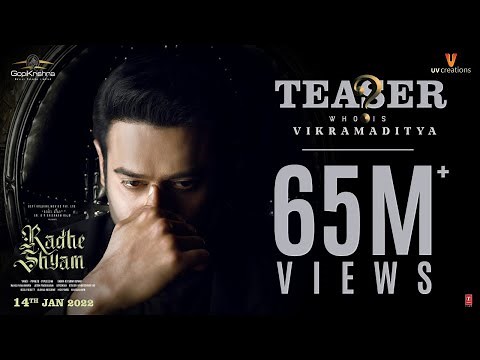 Radhe Shyam Teaser | Introducing Prabhas as Vikramaditya | Pooja Hegde | Radha Krishna Kumar