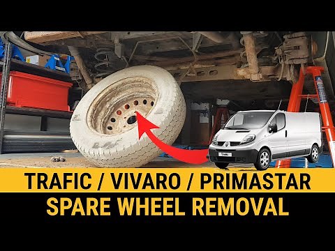 How to remove spare wheel Renault Trafic Vauxhall Vivaro Nissan Primastar TVP spare wheel removal