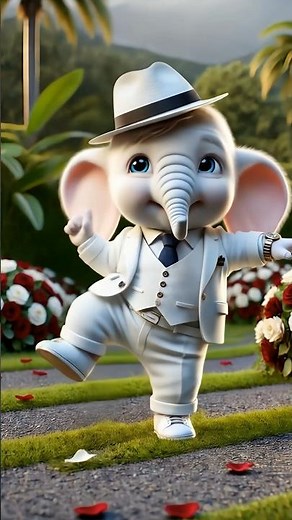 The Internet’s New Favorite Dancer: This Elephant! 😍🐘 #animation #dance #shorts