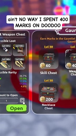 NOOOO I spent 400 marks for THIS?? 😭 #DungeonHeroes #Roblox