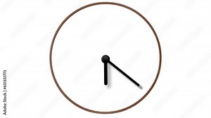 Analog wall clock spinning animation through the hours. AI generated clock image