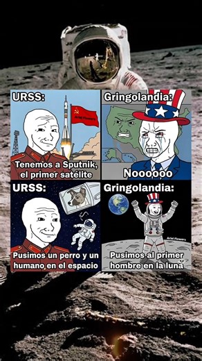 La carrera espacial be like 🚀🤣😱 #historia #interesante #conocimiento #usa #rusia