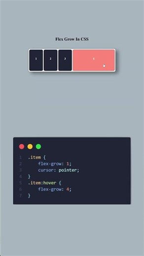 🤯Learn Flex Grow Hover Effect In 10sec.#css #csstricks #cssanimation #coding