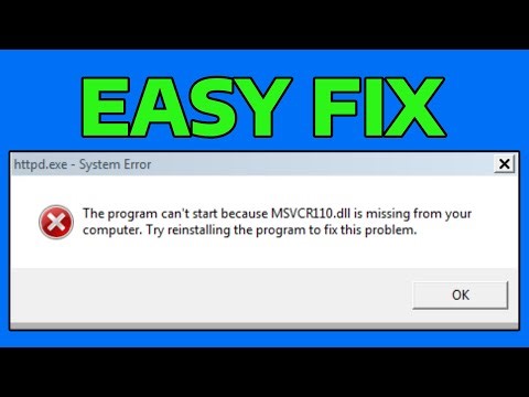 How To Fix The Code Execution Cannot Proceed Because MSVCR110.dll Was Not Found WAMP Server Error
