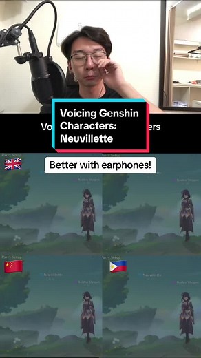 Neuvillette in 4 Languages: Genshin Impact Voice Acting