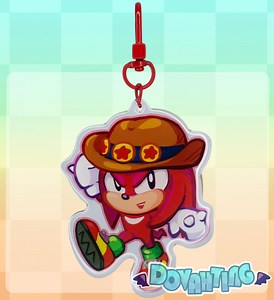 Sonic the Hedgehog- Knuckles Keychain - Etsy