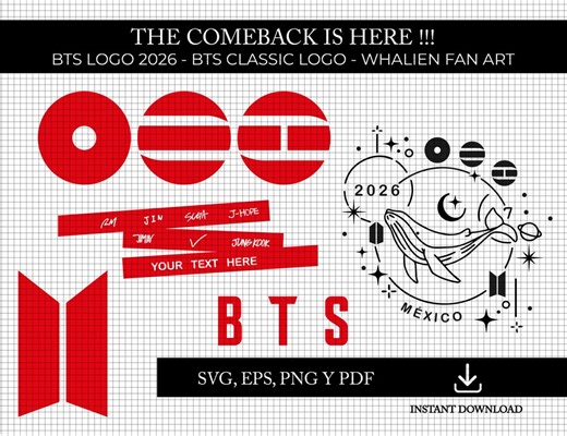 BTS Logo Vector for Merch - BTS Comeback 2026 SVG File - Custom Products Design - High Resolution Scalable Vector for Army - Etsy Australia